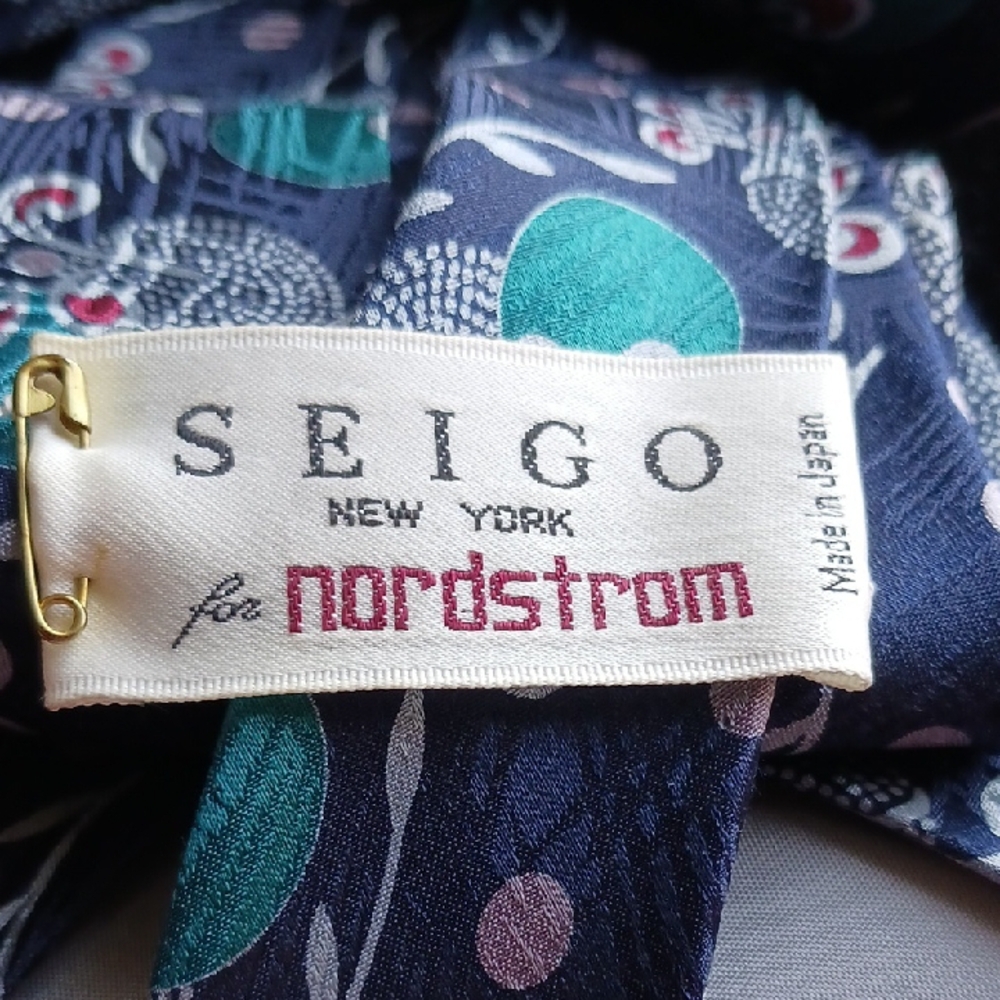 Seigo Luxury Silk Tie Men's Formal Wedding Prom Office - Picture 5 of 6